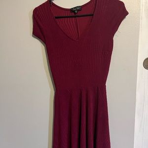 Maroon Skater Dress